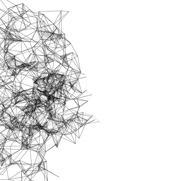 Абстрактный Фон Соединяющими Точками Линиями Векторная Иллюстрация Сетевые Сплетения — стоковый вектор