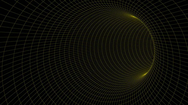 Vektör çizimi. Üç boyutlu koridor örgüsü. Çerçeve tüneli.