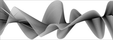 Uzayda pürüzsüz, parlak çizgiler. Yeni soyut arkaplan. 3d.