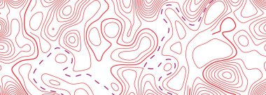 Contour illüstrasyon. Soyut topografik harita arkaplanı. Coğrafya şeması