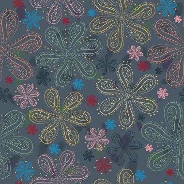 zarif çiçek seamless modeli