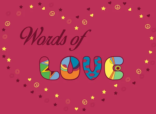 Words of Love. Unusual artistic font — Stock Photo, Image