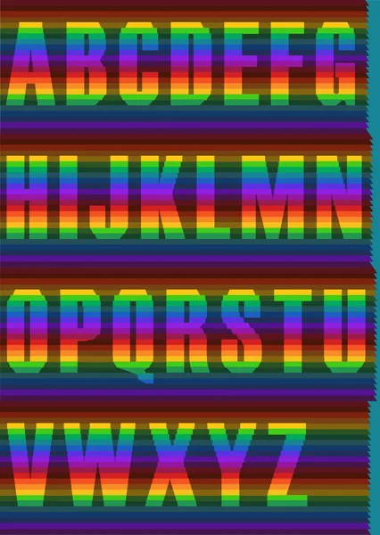 Striped Spectral Alphabet — Stock Photo, Image