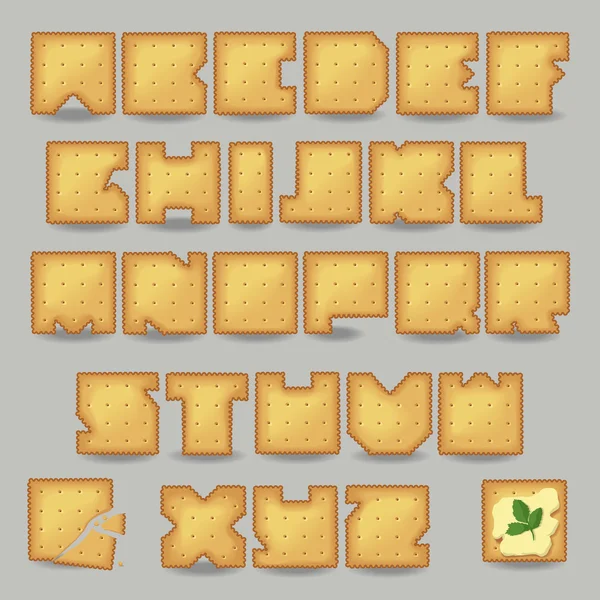 Cracker artistic font — Stock Vector