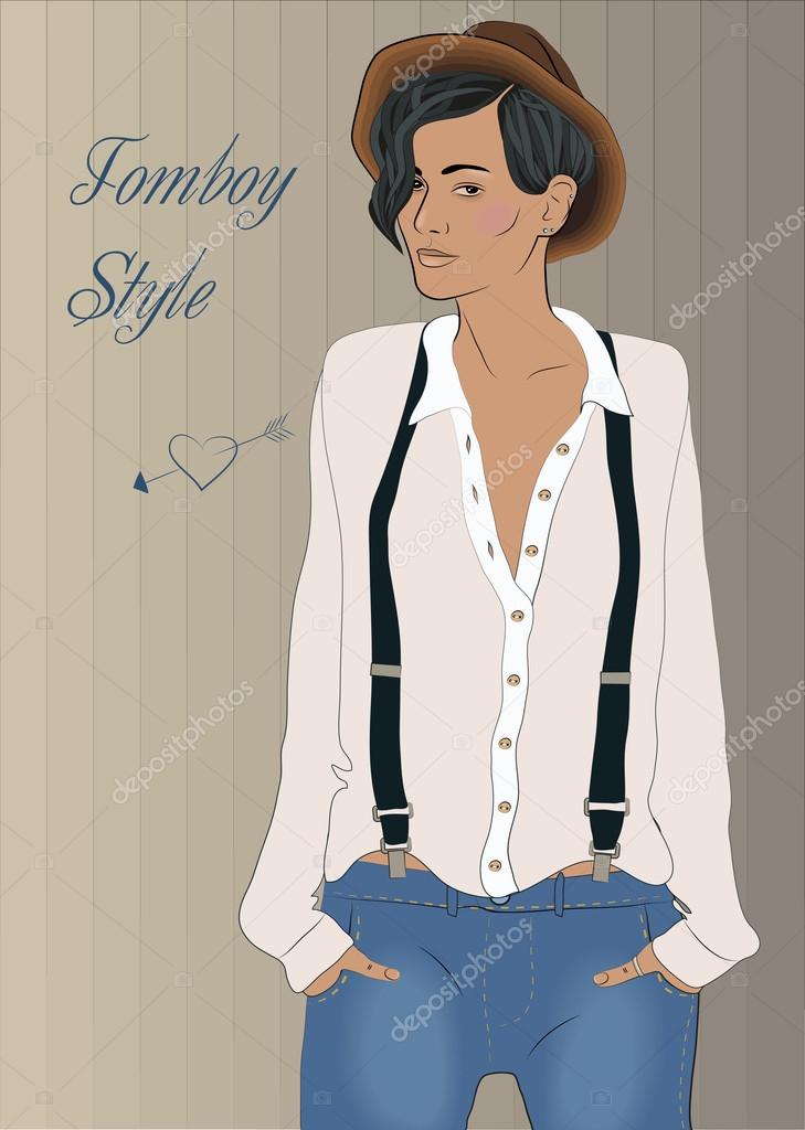 Girl in the Style of Tomboy