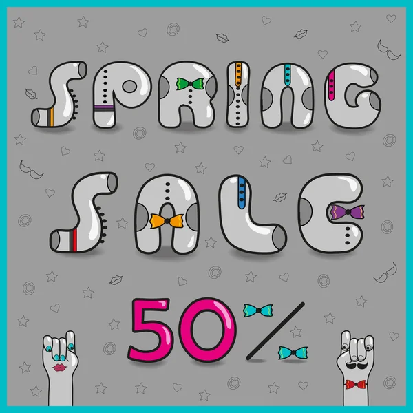 Inscription Spring Sale. Illustration vectorielle — Image vectorielle