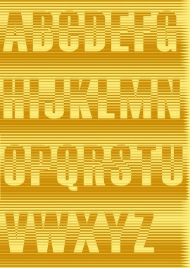 Çizgili Sarı alfabesi