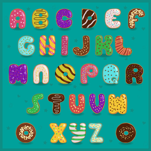 Funny Alphabet Donuts