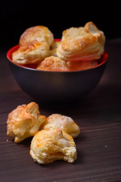 Bitten home-made cookies — Stock Photo, Image