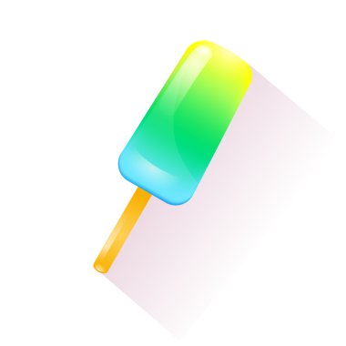 Üç renkli dondurma popsicles