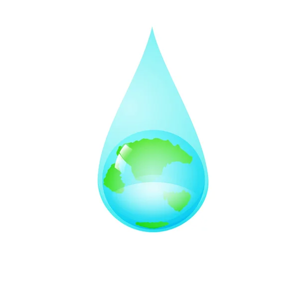 çevre simgesi, bir damla su toprağa