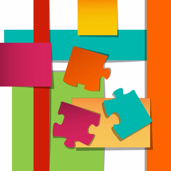 Papier und Puzzle Hintergrund — Stockvektor