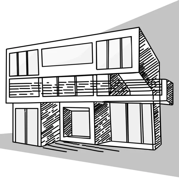 건물의 스케치 — 스톡 벡터