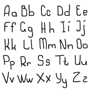 Alphabet, texture font