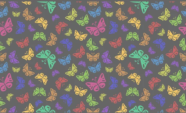 Mariposas (patrón sin costuras ) — Vector de stock