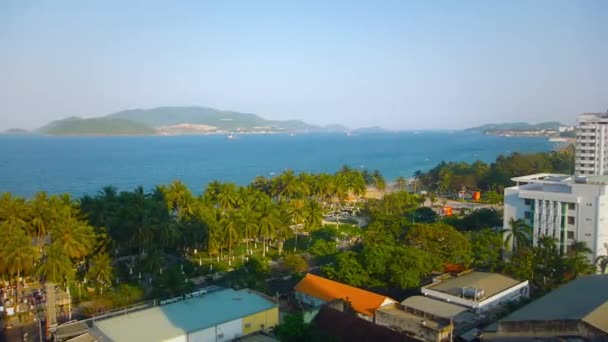 Schönen Blick auf das Wasser von nha trang — Stockvideo