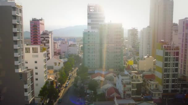 Indah pemandangan Waterfront dari Nha Trang — Stok Video