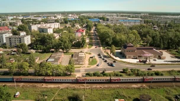 Kleine Russische stad — Stockvideo