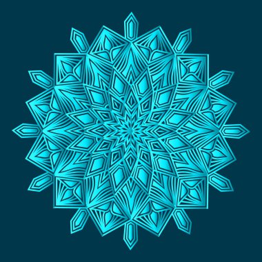 Arabesk yeşilimsi mavi rengin şaşaalı dekoraalı arka plan tasarımı ve İslami soyut mandala tasarımı 