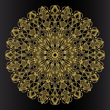 Müslüman desenli dekoratif süs tasarımının lüks altın arabesk geometrik çizgisi sanat arka planı 