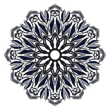 Zarif yuvarlak Farsça mandala geometrik vektör arkaplan tasarımı