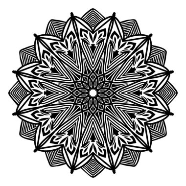 İslamik davet kartı arkaplan ögesi için Meksika tarzı mandala desen tasarımı
