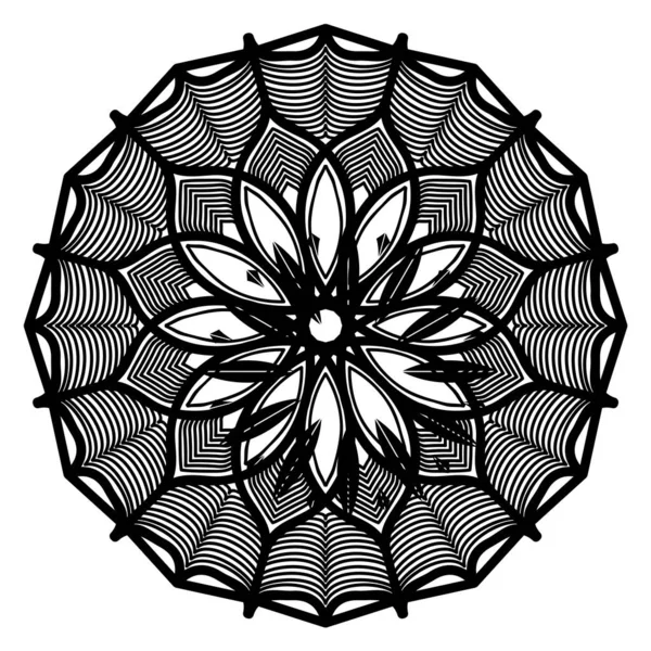 Arabische Ornamentale Runde Islamische Symmetrie Druck Vorlage Hintergrund Design Element — Stockvektor