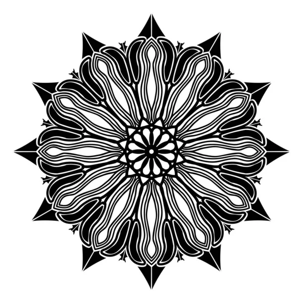 Meditace Jóga Orientální Motiv Mandala Design Pro Vzkvétající Duch Stylizované — Stockový vektor