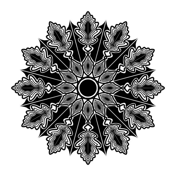 Простота Линии Искусства Цветочная Мандала Дизайн Элемента Дизайна Фона Шаблона — стоковый вектор