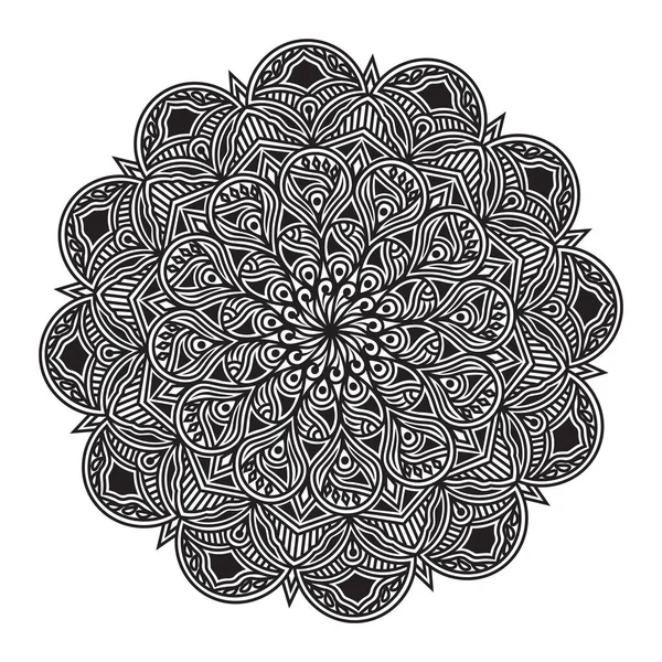 Arabesco Mandala Islamico Disegno Sfondo Con Linea Floreale Arte Illustrazione — Vettoriale Stock