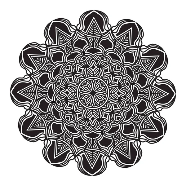 Mandala Abstracto Diseño Floral Patrón Decoración Oriental Meditación Geométrica Fondo — Vector de stock