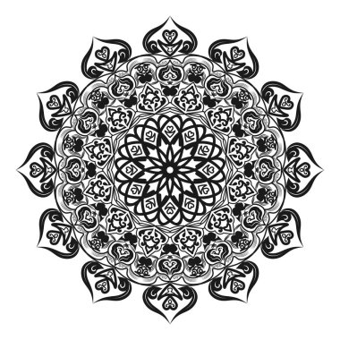 Mandala soyut çiçek desenli doğu dekorasyonu geometrik meditasyon resimleme arkaplanı tasarımı