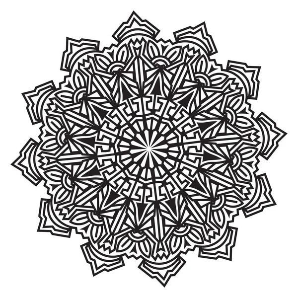 Mandala Abstraktní Květinový Vzor Design Orientální Dekorace Geometrické Meditace Ilustrace — Stockový vektor