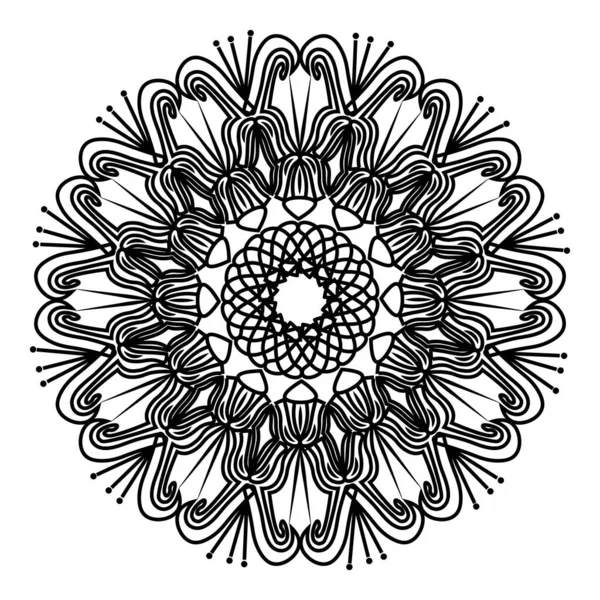 Diseño Mandala Arabesco Silueta Patrón Decorativo Floral Dibujo Para Musulmanes — Vector de stock