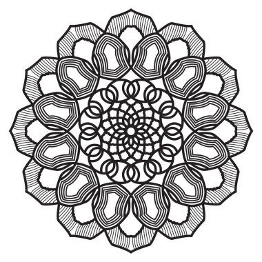 Arabesque mandala, Arap tarzı kınalı çiçek desenli İslami geometrik elementin tasarımı