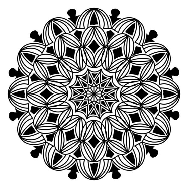Арабеска Мандала Дизайн Исламского Геометрического Элемента Рисунок Цветочных Узоров Рисунком — стоковый вектор