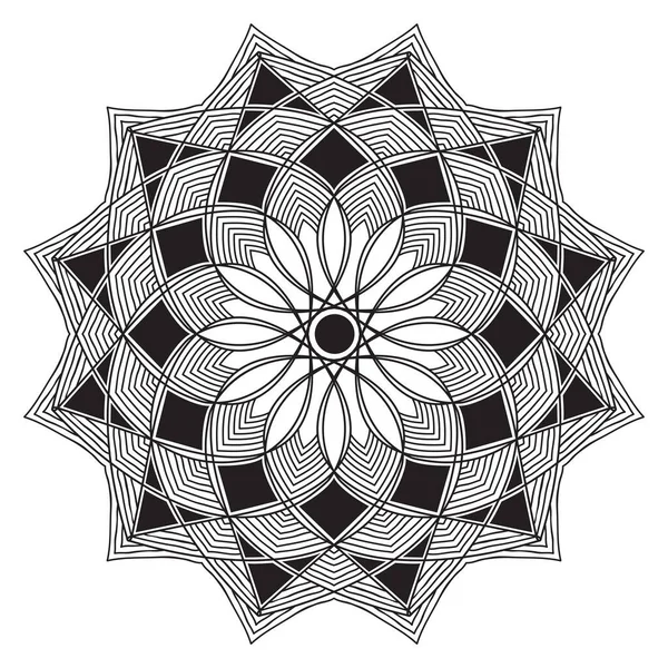 Arabesque Mandala Arap Tarzı Kınalı Çiçek Desenli Slami Geometrik Elementin — Stok Vektör