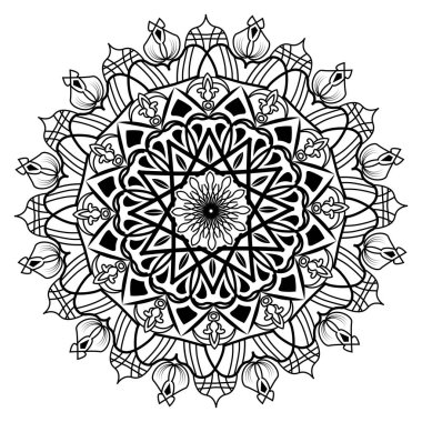 Ramazan Mübarek 'in geleneksel Müslüman kutlama geçmişi için meditasyon gevşeme Arap çiçek deseni mandala