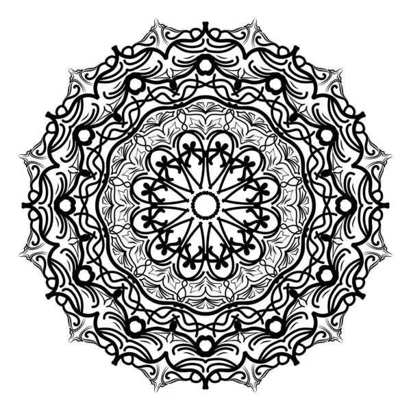 Islámská Mandala Meditace Relaxace Arabský Květinový Vzor Pro Ramadán Mubarak — Stockový vektor