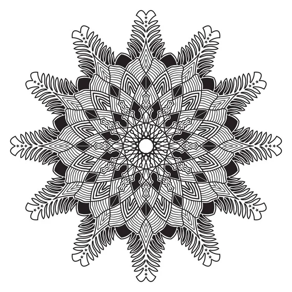 전통적 모슬렘 배경을 아라비 아라비 꽃무늬 명상의 전통적 만다라 — 스톡 벡터