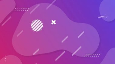 Renkli arkaplan üzerinde düz biçimdeki daireler ile soyut arkaplan.