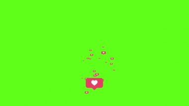 4K Sosyal medya yeşil ekranda canlı olarak canlandırıldı. 60 FPS