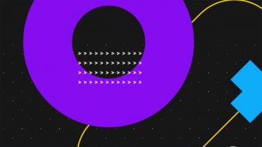 Animasyon Şekilli Renkli Sinema İş Arkaplanı. 4K