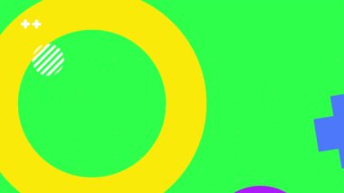 Animasyon Şekilli Renkli Sinema İş Arkaplanı. 4K