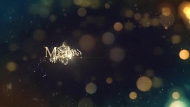 Parlayan parçacıkların etkisiyle Mutlu Noeller.