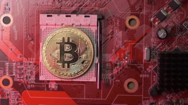 Şifreli para birimi Altın Bitcoin - BTC - Bit Sikke. Ana kartta bitcoin var..