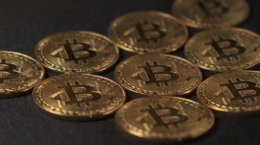 Bitcoin şifreleme hareketi atışı. 4k.