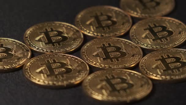 Bitcoin暗号通貨の動きが撃たれました。4k. — ストック動画