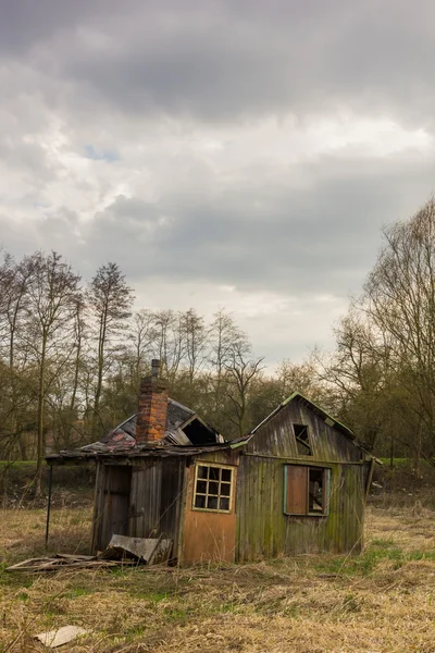 Zerstörte Hütte in den Sümpfen — Stockfoto