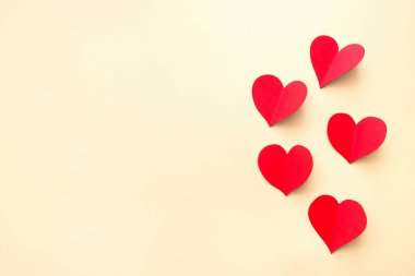 2021 Sevgililer Günün kutlu olsun. Kalpler. Kartpostal